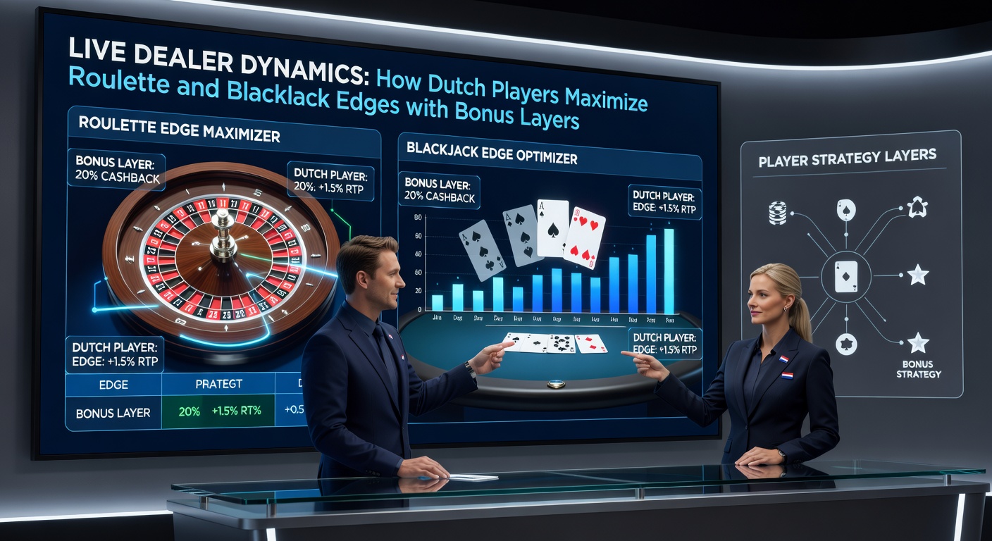 Blackjack tafel met live dealer en Nederlandse speler die kaarten analyseert tijdens bonusronde