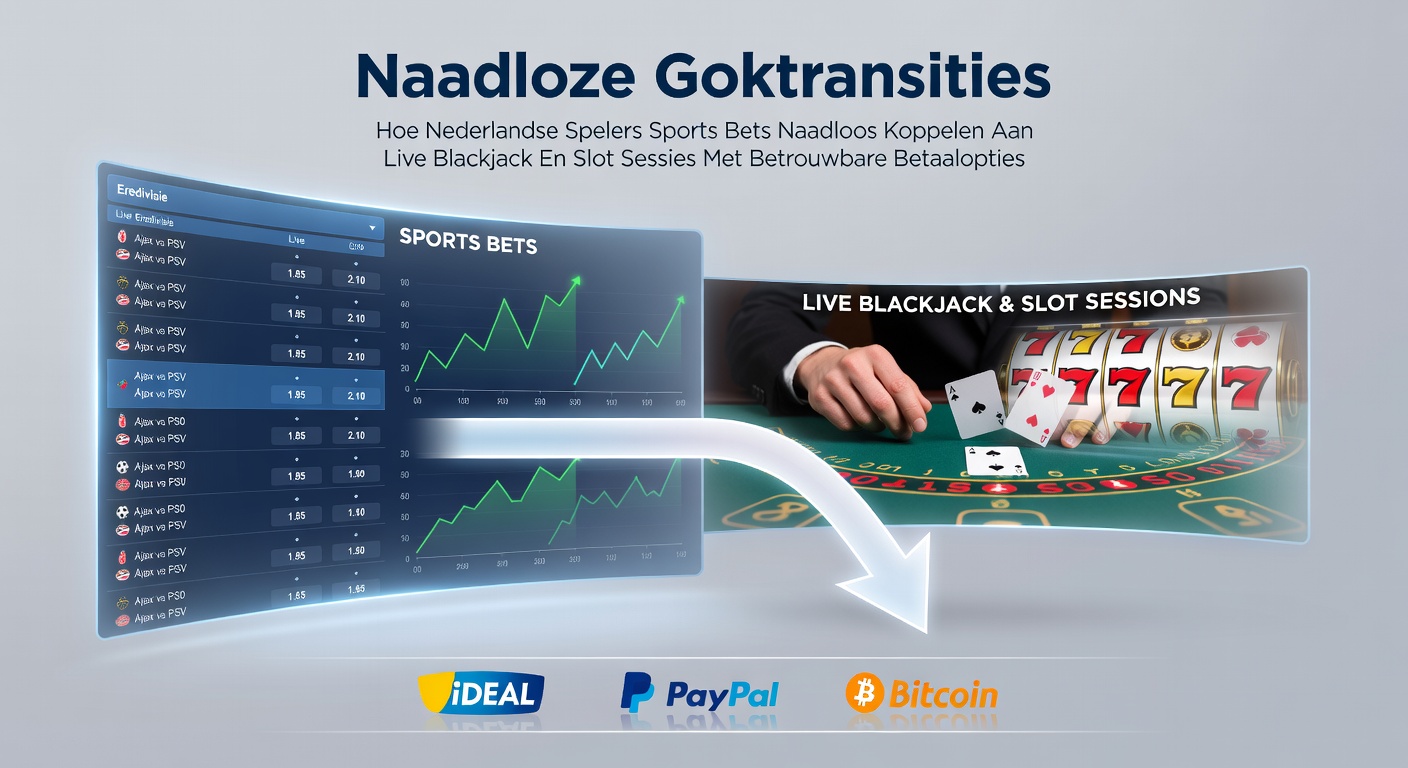 Nederlandse speler schakelt naadloos over van sportweddenschap naar live blackjack sessie op mobiel scherm met iDEAL betaling zichtbaar