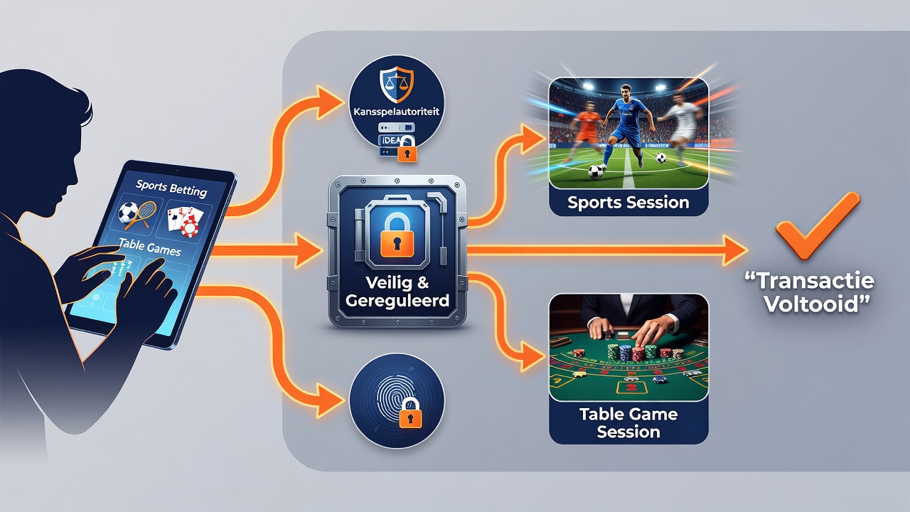 Beveiligde transacties bij sport en live casino integratie