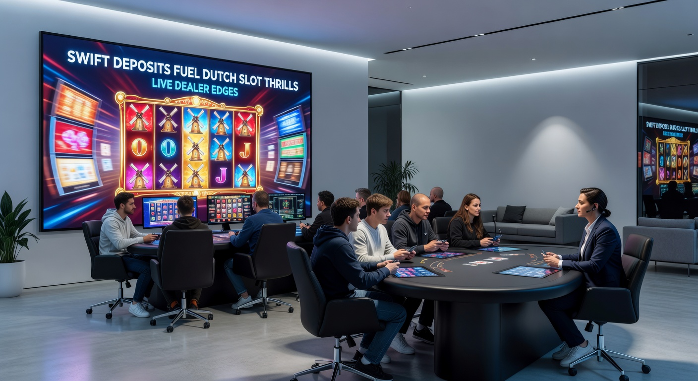 Live dealer blackjacktafel met Nederlandse speler die inzet plaatst via snelle deposit, slots zichtbaar in split-screen